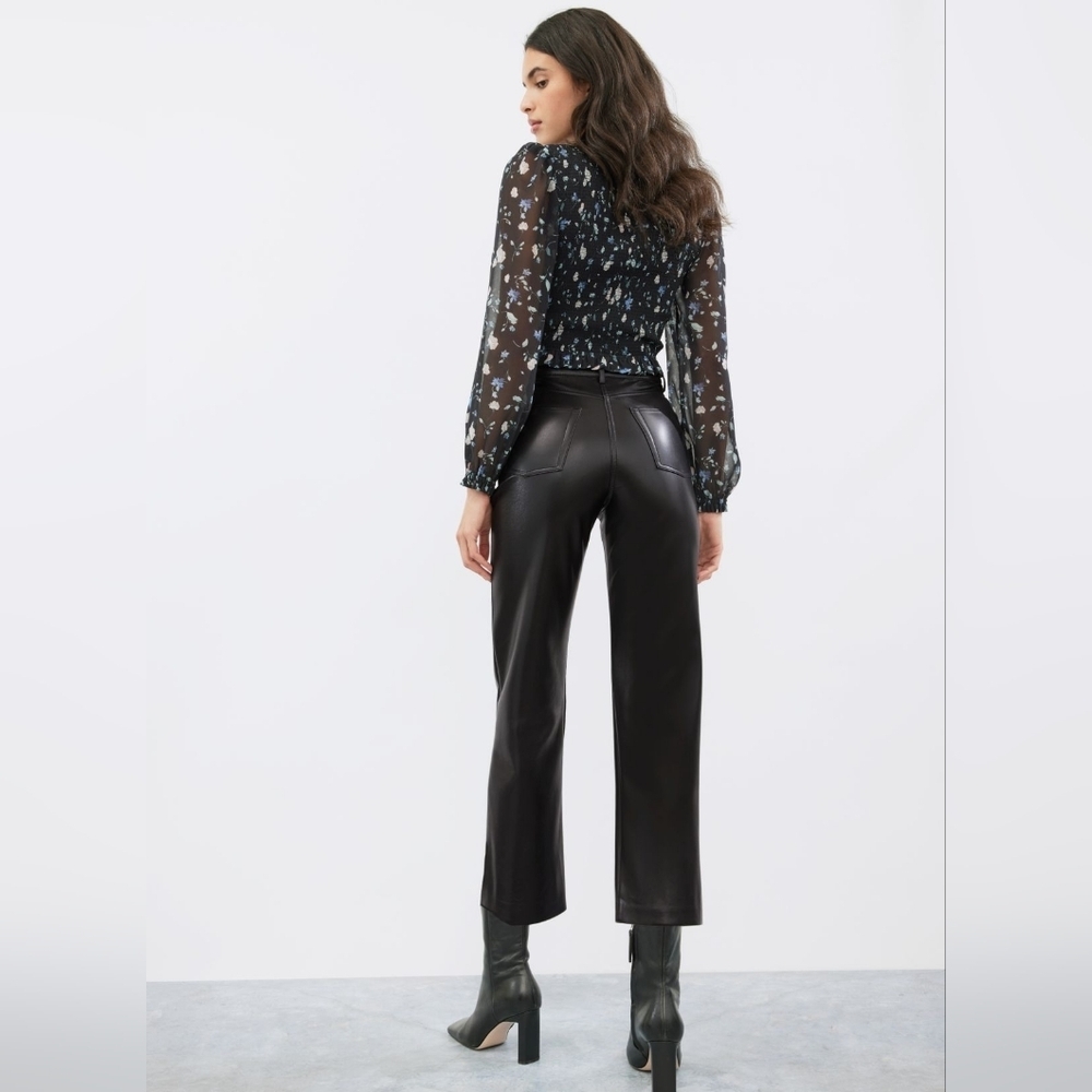 Aritzia Babaton Melina faux leather pants size 12 in EUC - Picture 2 of 15